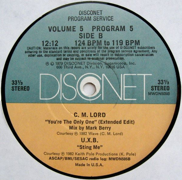 Various : Volume 5 Program 5 (2x12", P/Mixed)