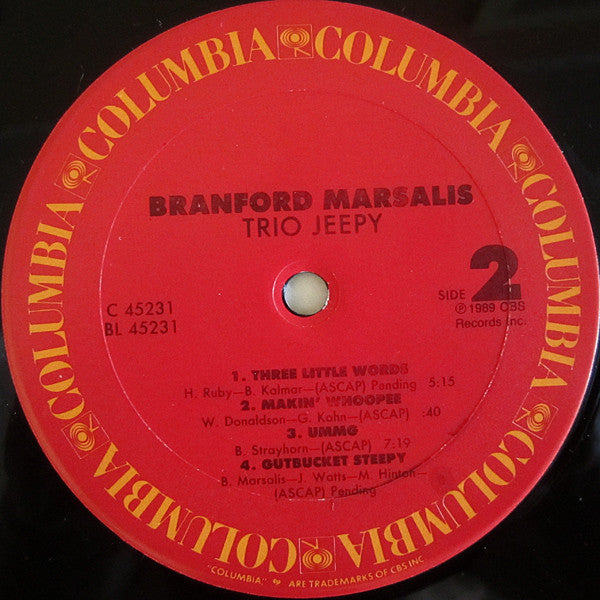 Branford Marsalis : Trio Jeepy (2xLP, Album, Car)