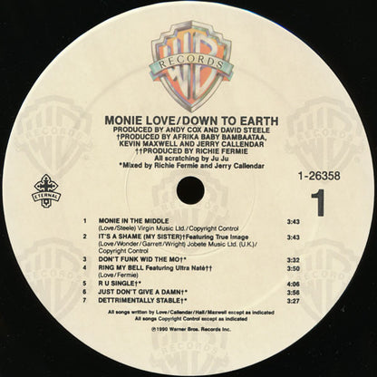 Monie Love : Down To Earth (LP, Album)