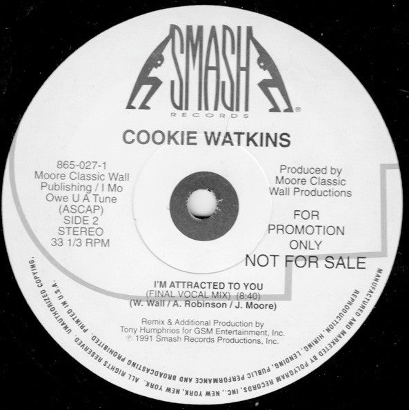 Cookie Watkins : I'm Attracted To You (12", Single, Promo)