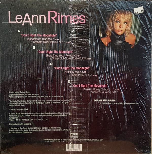 LeAnn Rimes : Can't Fight The Moonlight (2x12", Maxi)