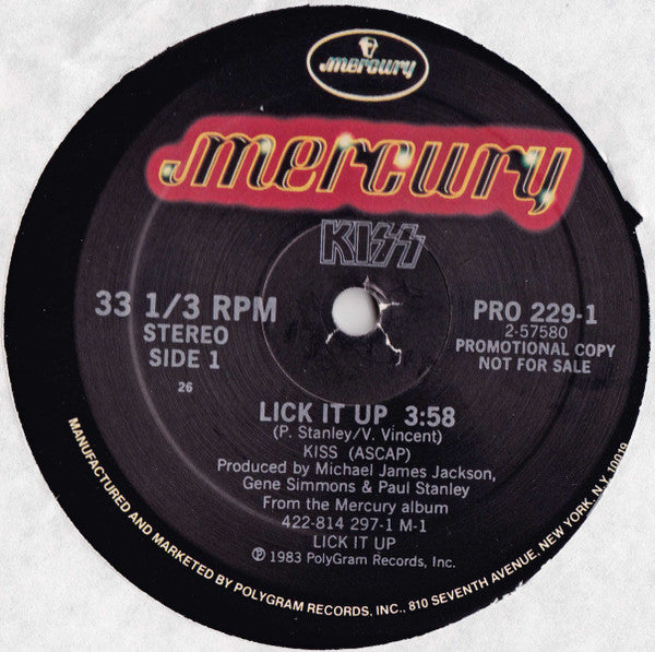 Kiss : Lick It Up (12", Single, Promo)