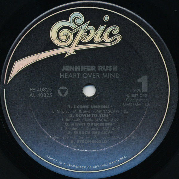 Jennifer Rush : Heart Over Mind (LP, Album)