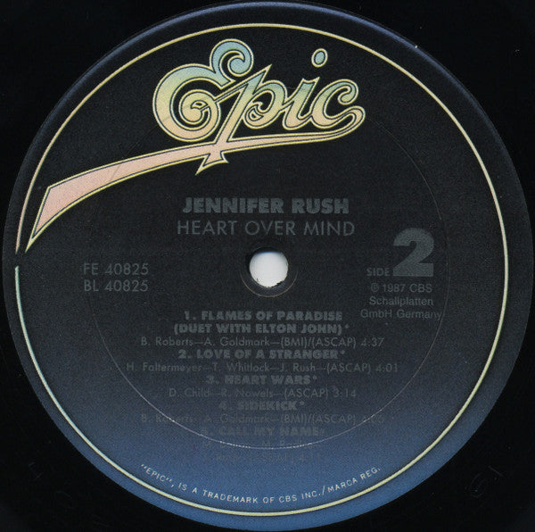 Jennifer Rush : Heart Over Mind (LP, Album)
