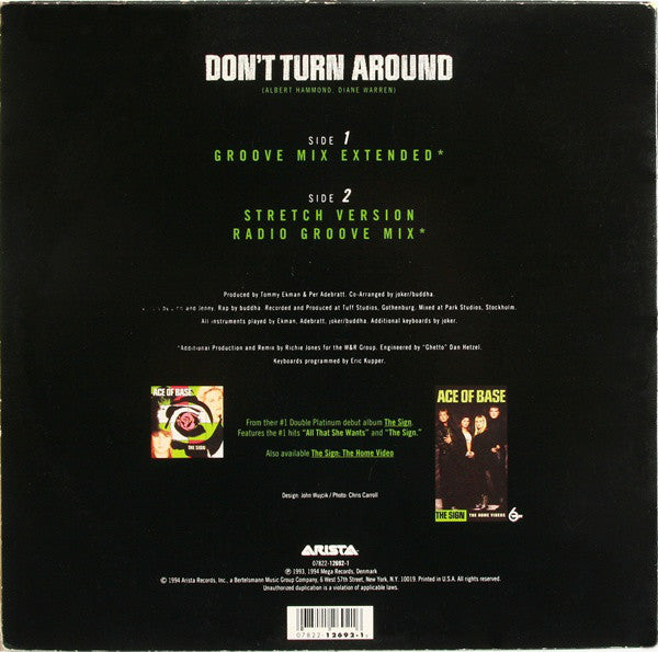 Ace Of Base : Don't Turn Around (12", Single)