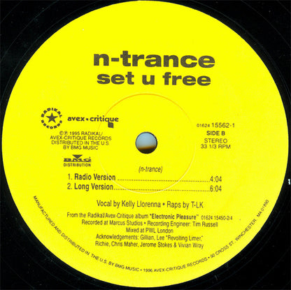 N-Trance : Stayin' Alive / Set U Free (12")