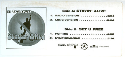 N-Trance : Stayin' Alive / Set U Free (12")