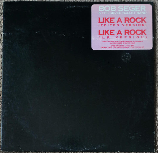 Bob Seger & The Silver Bullet Band* : Like A Rock (12", Promo)