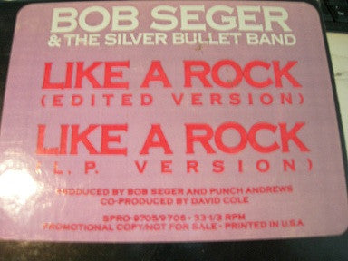 Bob Seger & The Silver Bullet Band* : Like A Rock (12", Promo)