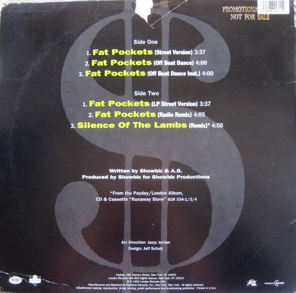 Showbiz & A.G. : Fat Pockets (12", Promo)