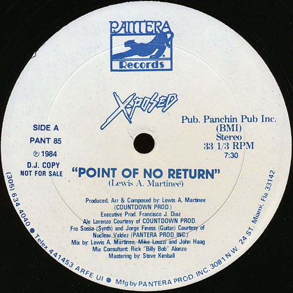 X-Posed : Point Of No Return (12", Promo)