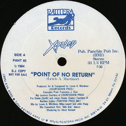 X-Posed : Point Of No Return (12", Promo)