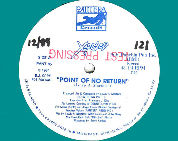 X-Posed : Point Of No Return (12", Promo)