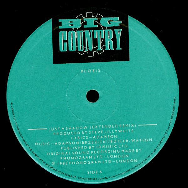 Big Country : Just A Shadow (Extended Remix) (12", Single)