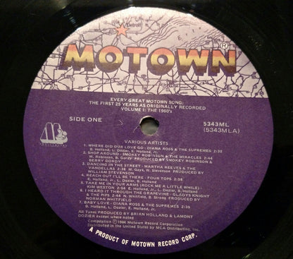 Various : Every Great Motown Song: The First 25 Years - Volume 1: The 1960's (LP, Comp)