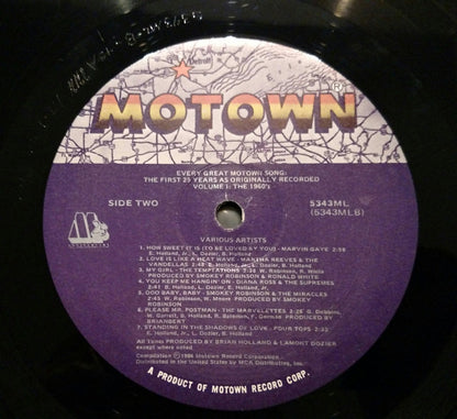 Various : Every Great Motown Song: The First 25 Years - Volume 1: The 1960's (LP, Comp)