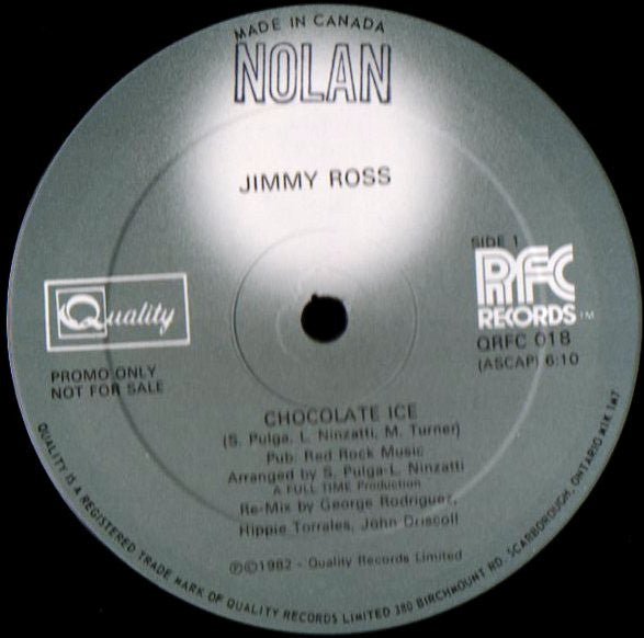 Jimmy Ross : Chocolate Ice (12", Promo)