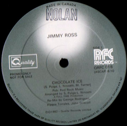 Jimmy Ross : Chocolate Ice (12", Promo)