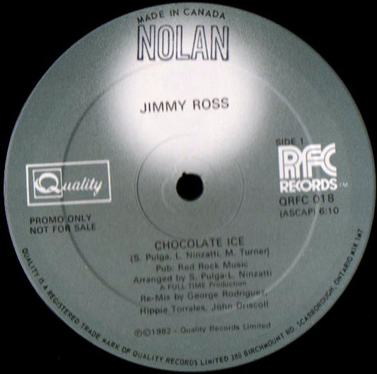 Jimmy Ross : Chocolate Ice (12", Promo)