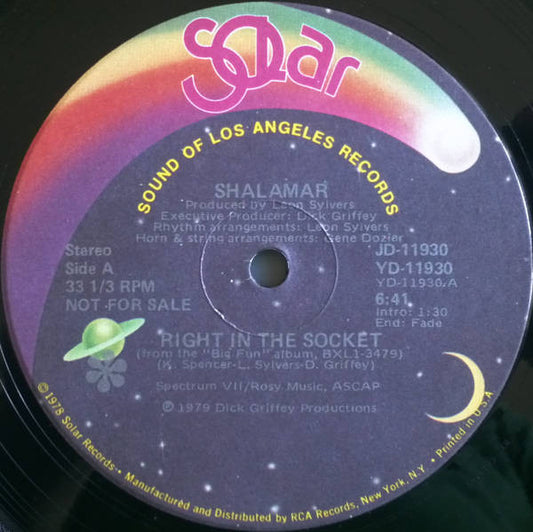 Shalamar : Right In The Socket (12", Promo)