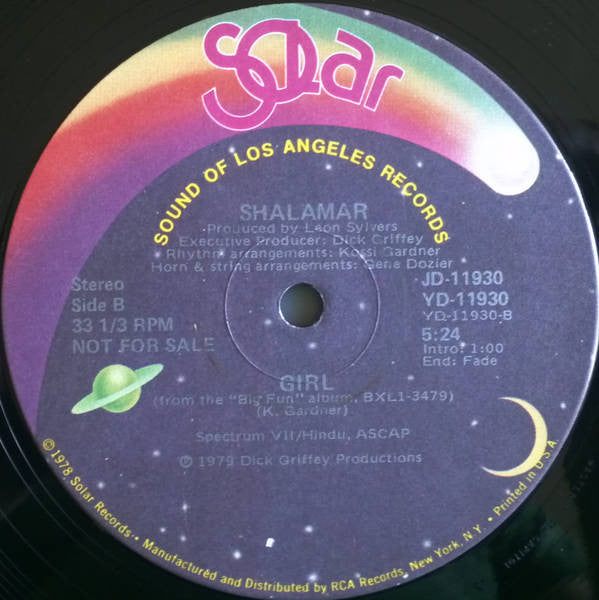 Shalamar : Right In The Socket (12", Promo)