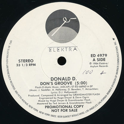 Donald D.* : Don's Groove (12", Promo)