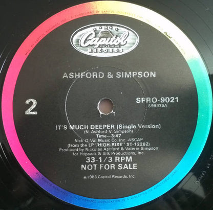 Ashford & Simpson : It's Much Deeper (12", Promo)