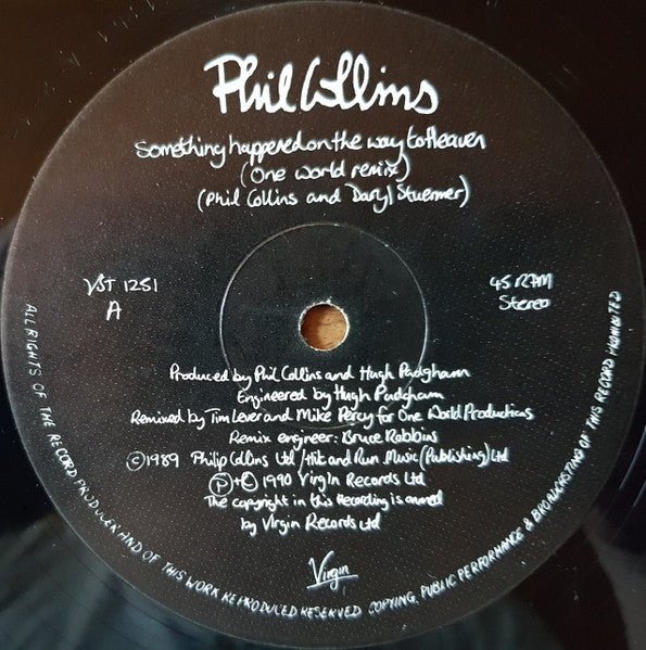 Phil Collins : Something Happened On The Way To Heaven (12")