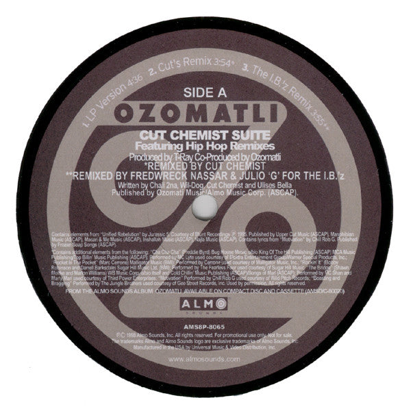 Ozomatli : Cut Chemist Suite (12", Promo)