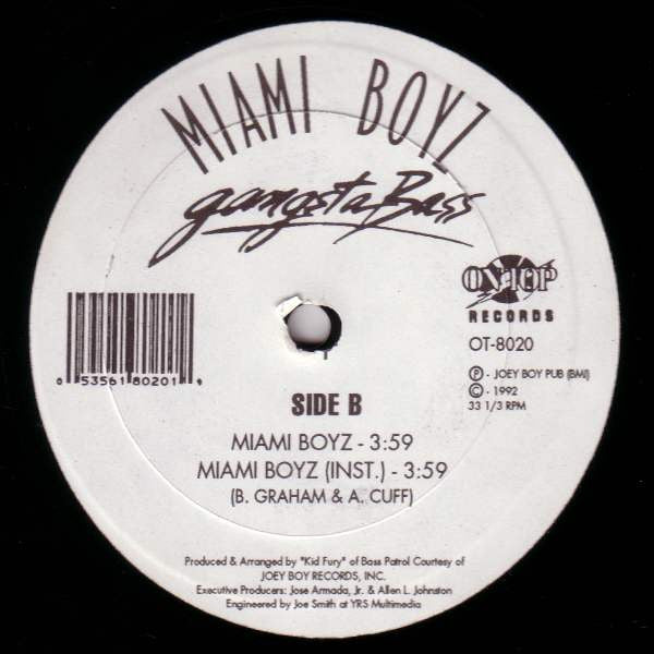 Miami Boyz : Gangsta Bass (12")
