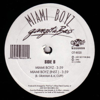 Miami Boyz : Gangsta Bass (12")