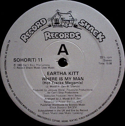 Eartha Kitt : Where Is My Man (Hot Tracks Megamix) (12")