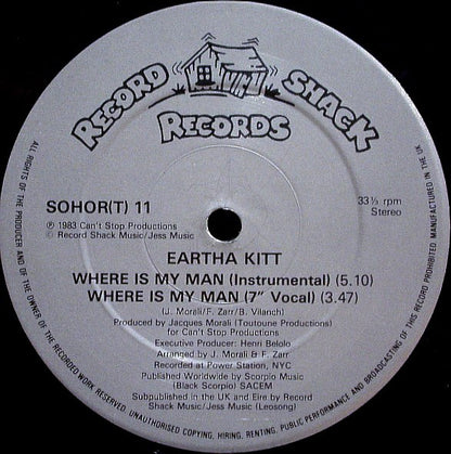Eartha Kitt : Where Is My Man (Hot Tracks Megamix) (12")