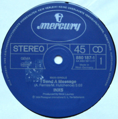 INXS : I Send A Message (12", Maxi)
