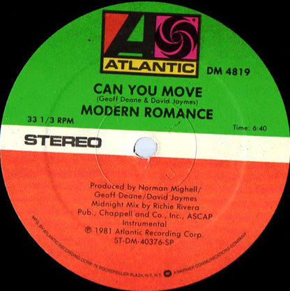 Modern Romance : Can You Move (12", SP )