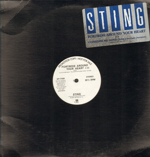 Sting : Fortress Around Your Heart (12", Promo)