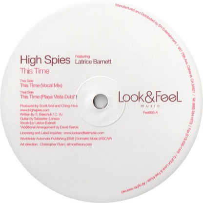 High Spies Featuring Latrice Barnett : This Time (12")