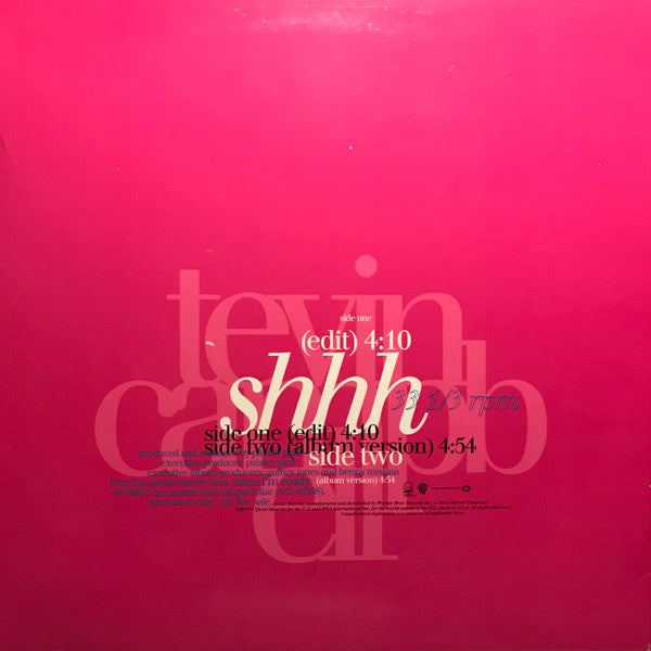 Tevin Campbell : Shhh (12", Promo)