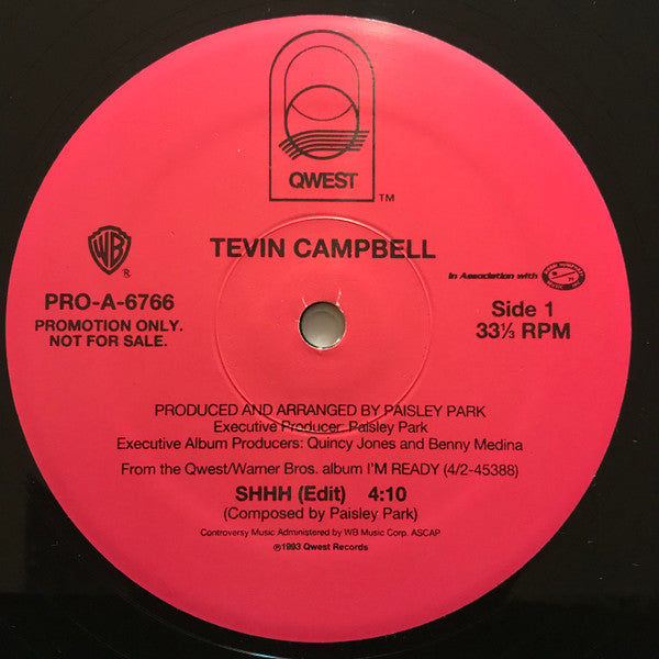 Tevin Campbell : Shhh (12", Promo)