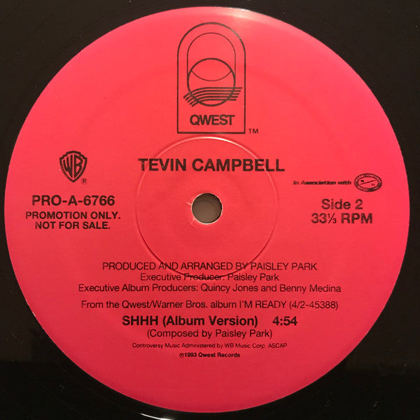 Tevin Campbell : Shhh (12", Promo)