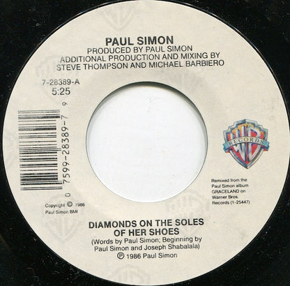 Paul Simon : Diamonds On The Soles Of Her Shoes (7", Single)
