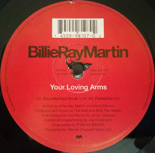Billie Ray Martin : Your Loving Arms (12", #2)