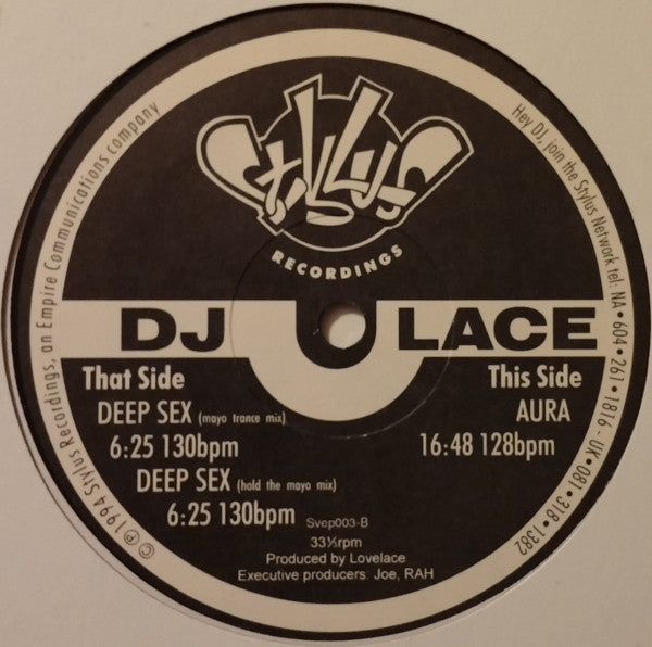 DJ Lace (2) : Aura / Deep Sex (12")