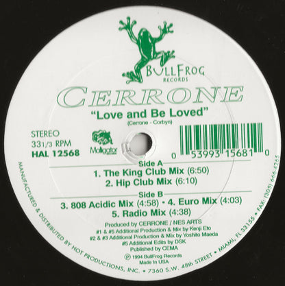 Cerrone : Love And Be Loved (12")