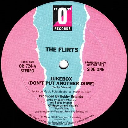 The Flirts : Jukebox (Don't Put Another Dime) (12", Promo)