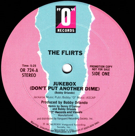 The Flirts : Jukebox (Don't Put Another Dime) (12", Promo)