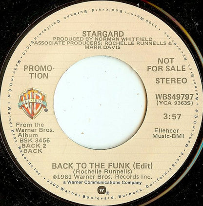Stargard : Back To The Funk (7", Mono, Promo)