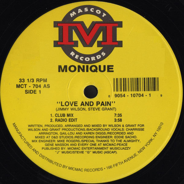 Monique (63) : Love And Pain (12")