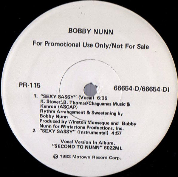 Mary Jane Girls / Bobby Nunn : Candy Man / Sexy Sassy (12", Promo)