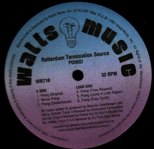 Rotterdam Termination Source : Poing! (12")